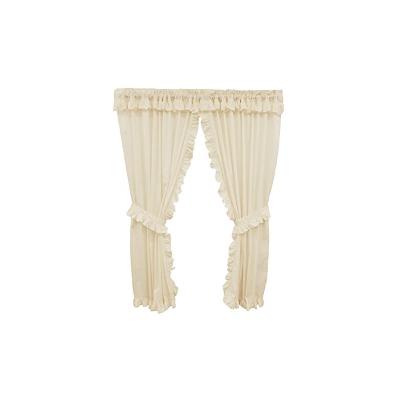 The_Curtain_Shop Classic Ruffle 24 Tier Pair Natural
