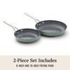 Calphalon® Ceramic Nonstick 8" and 10" Frying Pan Set, Silver