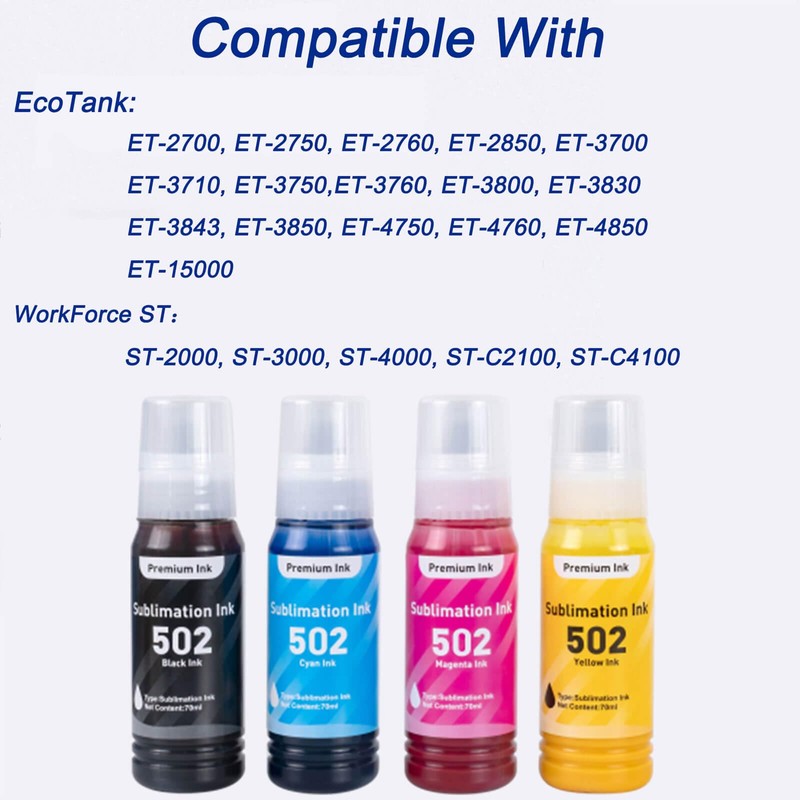 TAAUS 502 Sublimation Ink for Epson ET & Workforce ST