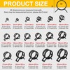 32PCS 17 Size Spring Hose Clamps, Black Spring Band Hose