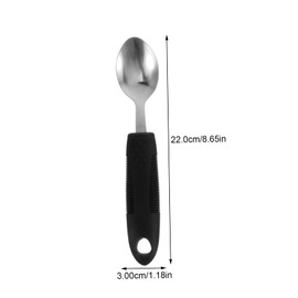 PACKOVE 3Pcs Skid Portable Cutlery Adaptive Utensils for Elderly Disabled Grip Dining for