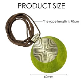 1 Piece Women'S Spiral Necklace, Clothing Accessories Necklace, Jewelry Necklace, Wooden Leather Rope Necklace