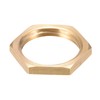 sourcing map G1/2 Lock Nut, Hex Brass Female Locknut for