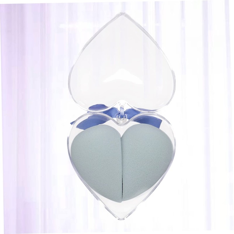 IWOWHERO Heart Shape Makeup Sponge Set Wet Dry Dual Purpose
