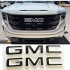 GMC Front & Rear Emblem Flat White Black For 2019-24