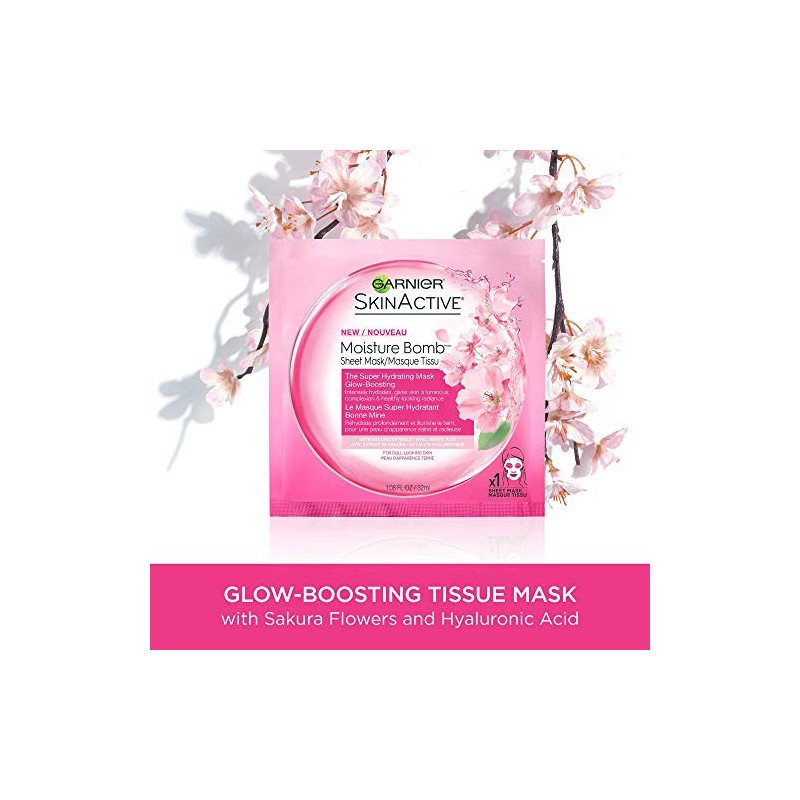 Garnier - Mascarilla hidratante con extracto de sakura, 32 ml