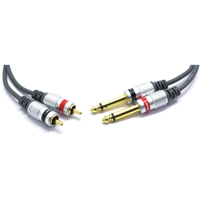 RCA to 6.3 mm Jack Cable 1 m VITALCO 2
