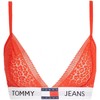 Tommy Jeans Women's Triangle Bra Unlined Stretch, red