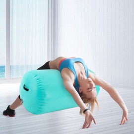 Back Handspring Trainer, Gymnastics Barrel, Air Mat Tumble Track Gymnastic Equipment Inflatable Tumbler Backbend Trainer,Inflatable Gymnastics Barrel Roller for Home Use,GymTraining,Cheer Leading,Yoga