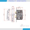 Infinity Decor Fire Rated Polished Chrome 3 Lever Mortice Sash