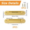 MOROBOR Oval Recessed Sliding Door Pulls, 2pcs Brushed Gold Flush