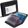 Men's Zipper Wallet with 36 Card Slots - RFID Blocking