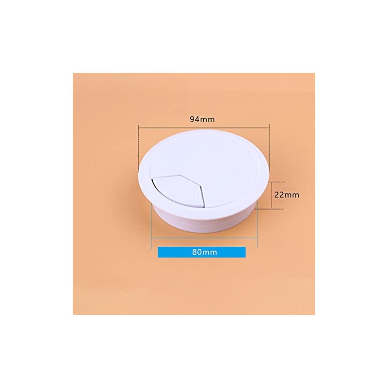 ZESLIV ABS Cable Grommet for Desk Cable Pass for Table