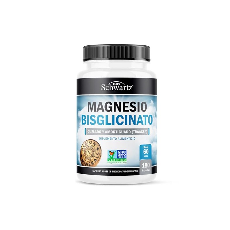 Bisglicinato de Magnesio 100% Quelado – Suplemento de Magnesio de