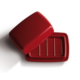 Emile Henry Butterschale, Keramik, Feu Doux, 16.5x11.5x7.5 cm