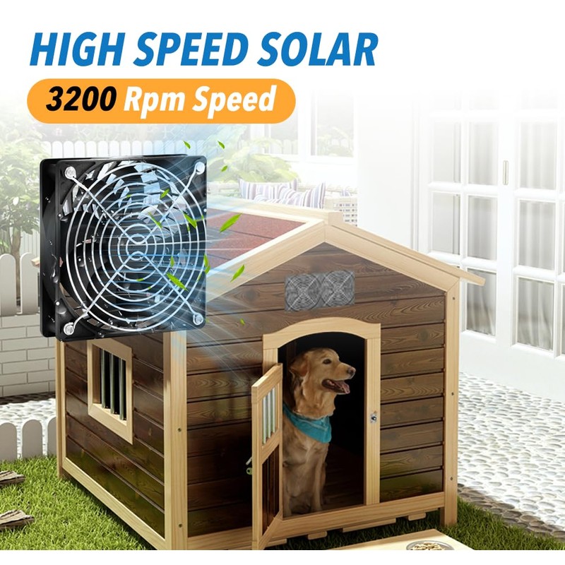 Hcirtnawi Solar Fan for Chicken Coop, 20W Solar Powered Fans