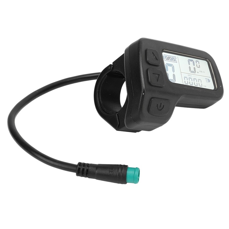 Electric Bicycle LCD Display Waterproof Connector Data Display Meter 24V