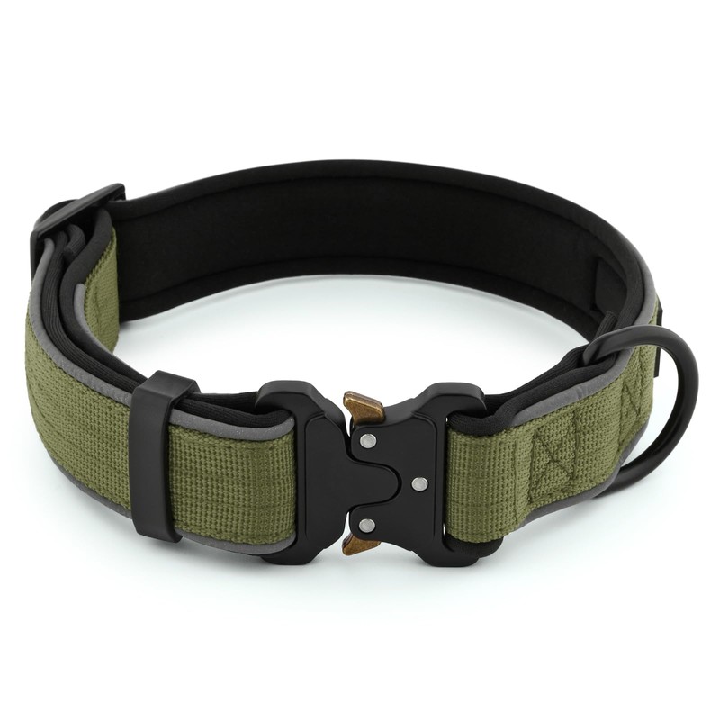 Plutus Pet Tactical Dog Collar, Reflective, Adjustable Heavy Duty Dog