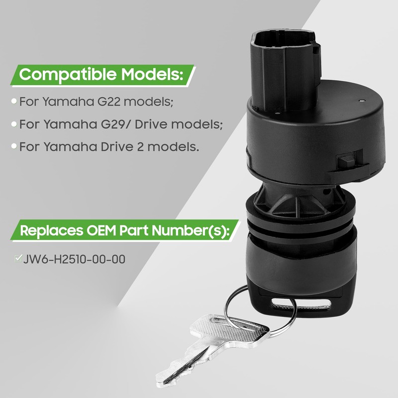 10L0L Golf Cart Ignition Key Switch for Yamaha G22 G29