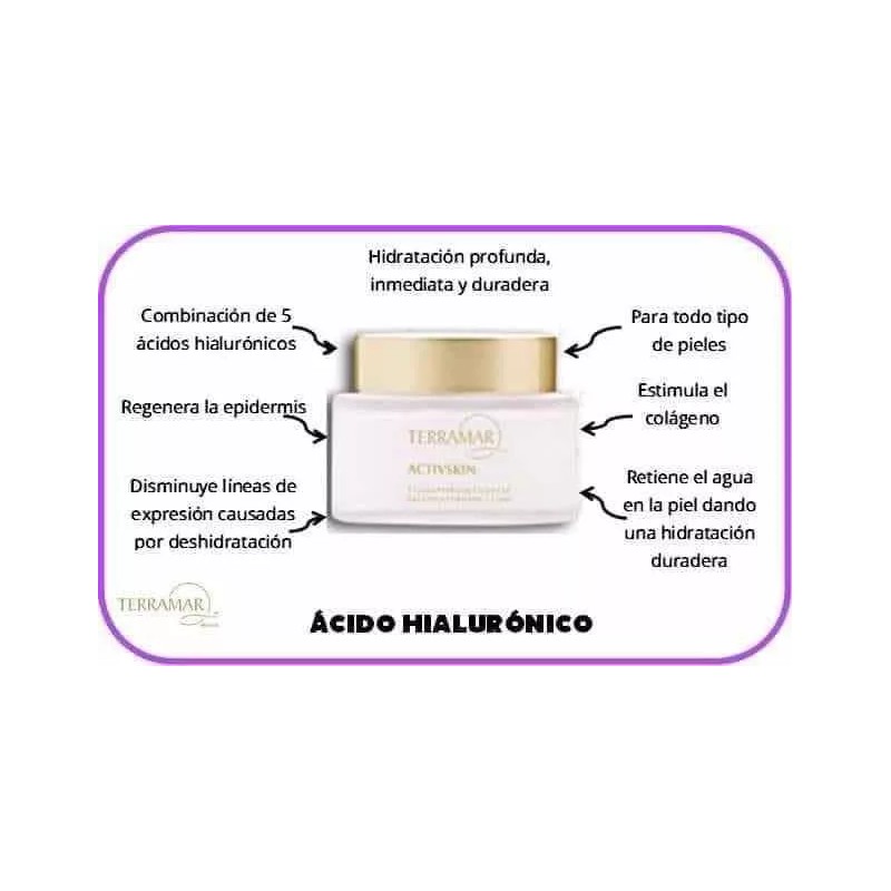Terramar Gel Facial Hidratante 5 Capas Con Acido Hialuronico 50gramos