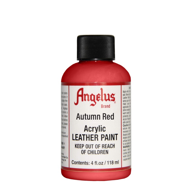 Angelus Acrylic Leather Paint Autumn Red 4oz