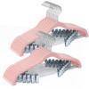 Ulimart 24-Pack Blush Pink Velvet Hangers,Pants Hangers with Clips Adjustable,Felt