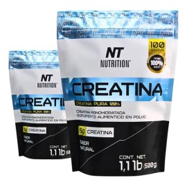 Pack 2 Creatinas Monohidratadas Premium 500 G Nt Nutrition Sabor Natural                                                                              