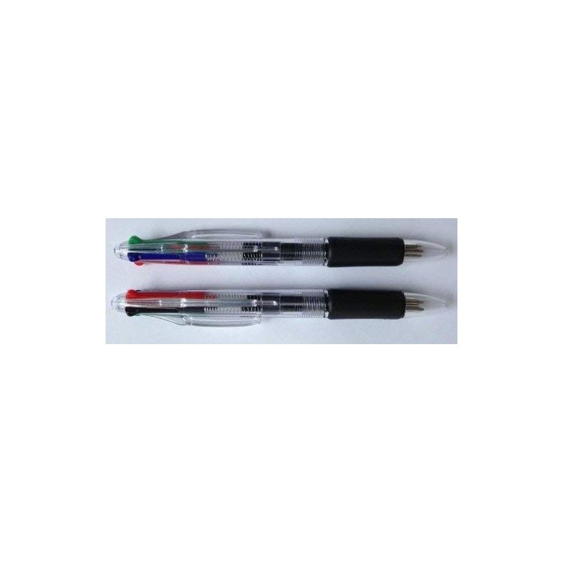 Cambridge Lifestyle 4 x Multicolour Retractable Ballpoint Pens with Grip,