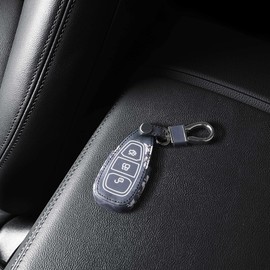 kwmobile Car Key Case Compatible with Ford 3-Button Car Key Keyless Go - Faux Leather Protective Key Case Cover