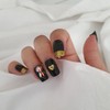 Black Point Handmade Nail Tips - Long Point / 블랙