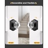 Gobrico 3 Pack Crystal Door Knobs with Matte Black Arched