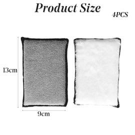 4 Pcs Car Detailing,Car Sponge,Car Wash Sponge,Scrub,Double Sided Reusable Interior Scrubber Detailing Pads,Washing Sponge For Leather Plastic and Upholstery Maintenance
