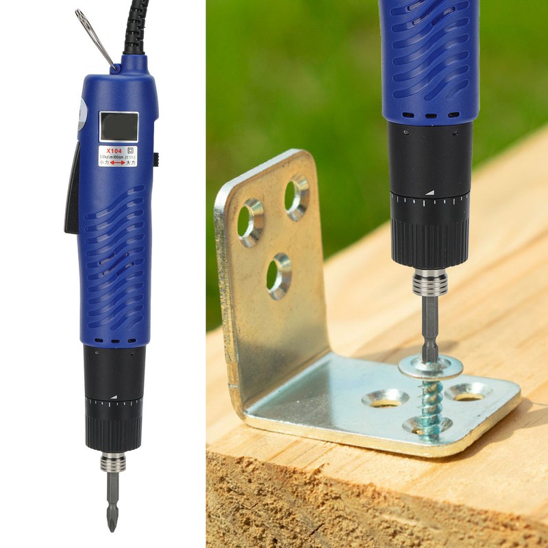Electric Screwdriver Semi Automatic Adjustable Torsion 850rpm for 2‑6mm Screw
