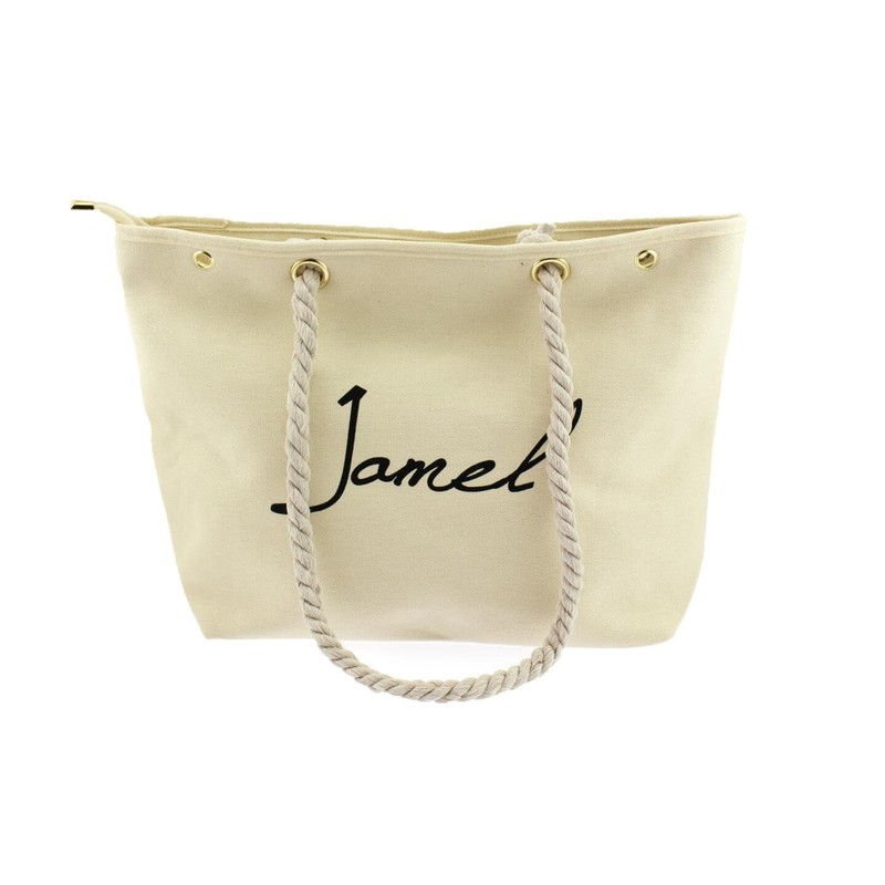 Olive-G Women's Canvas Tote Bag with Zipper