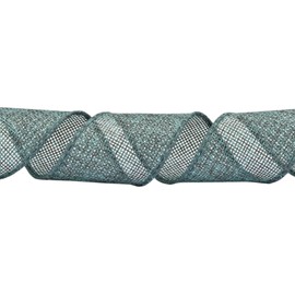 Zofrud Teal Burlap Ribbon - 1.5 Inch x 10 Yards | Faux Jute Wired Ribbon for Wreaths, Christmas Decorations, Rustic Weddings, and Large Bow