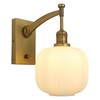 Pathson Milk White Glass Wall Sconce with Switch, Hardwired Wall