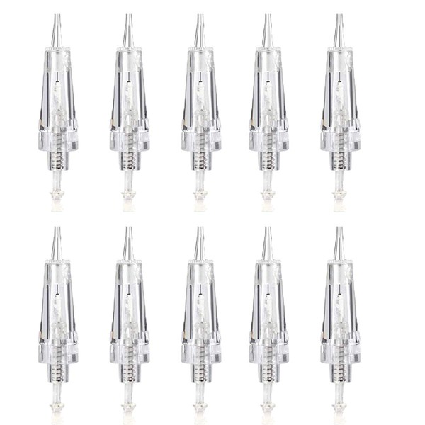 10 PCS M Permanent Makeup Needle for Cordless Tattoo Machine - Ombre Powder Brows Microblading Shading Eyeliner Lip Tattoo Permanent Make Up (1RL/1R/1P)