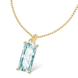 Gold Plated Birthstone December Birthstone Jewellery Cubic Zirconia Pendant Necklace Birthstone for Birthday Gifts Jewellery Gold Necklaces for Women Girls Birthday Christmas Thanksgiving