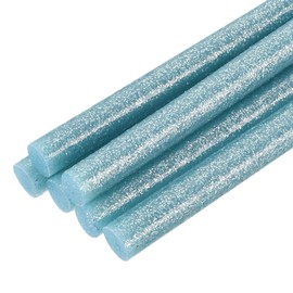 sourcing map Mini Hot Glue Sticks for Glue Gun 0.27-inch x 8-inch Glitter Sky Blue 6pcs