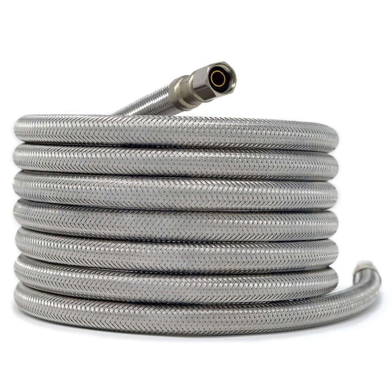 Braided Stainless Steel Ice Maker Water Supply Hose - 15