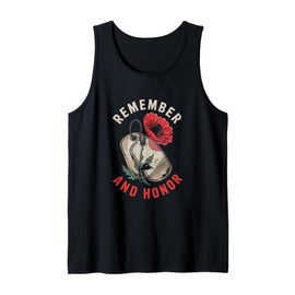Memorial Day USA Flag Remember and Honor Tank Top