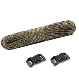 Namvo Paracord 10 Strand Outdoor Nylon Parachute Cord Rope 100 Feet (Khaki Camouflage)