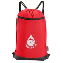 Skog Å Kust GymSak 2 en 1 - Bolsa de cordón con bolsa seca impermeable extraíble, Rojo -, Large