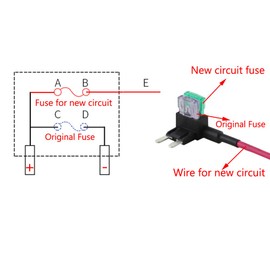 Mintice™ 5 X Car Vehicle 12V ATM APM Add A Circuit Fuse Tap Piggy Back Mini Fuse Style Blade Holder 15A