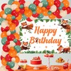 Red Panda Party Decorations Red Panda Happy Birthday Backdrop Orange