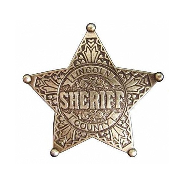 Sheriff Badge Denix Lincoln County Sheriff Star Messingf Western Cowboy by Denix