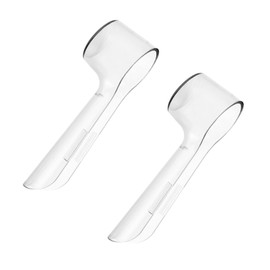 2 Pack Toothbrush Head Covers, Toothbrush Cover Caps Compatible with Oral B Electric Toothbrush Round Heads (White)