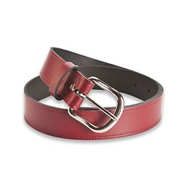 Hawkdale Leather Belt Men 1.25 Inch - Black, Brown Suit Trouser - Made In The UK # 804-400 [Red] [XXL - 44" - 48" (112-122 cm)]