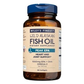 Wileys Finest Peak EPA 1000 mg EPA  DHA Omega-3 por gel suave  Aceite de alaska salvaje de alta potencia, cápsulas de gelatina de pescado con...      