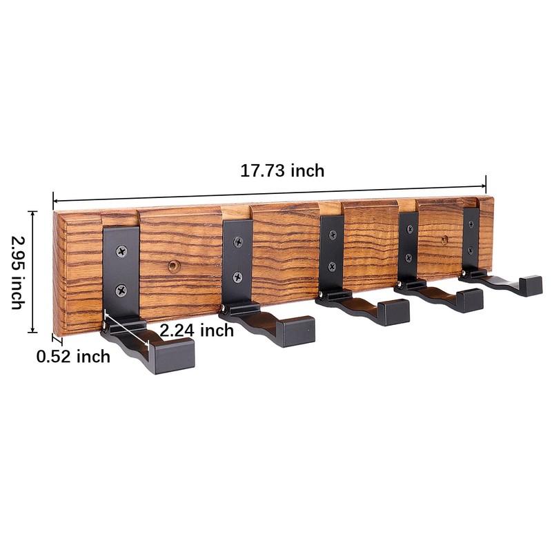 TONGNENGLIU Modern Wall Mounted Coat Rack, Floating Rack with Retractable